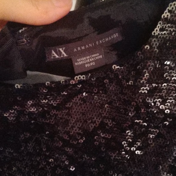 Armani Exchange | sequins black dress open back - Picture 3 of 3